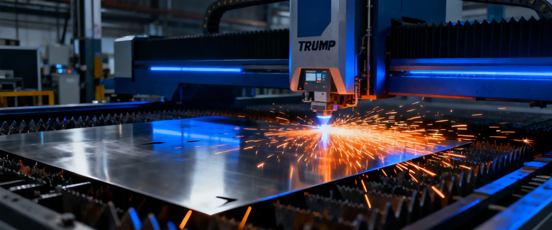 TRUMPF fiber laser cutting system in production environment